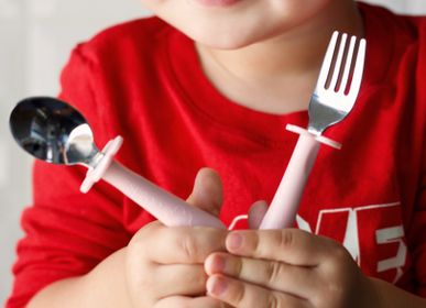 Repas pour enfant - Couverts enfants ergonomiques inox 3 pièces (3 coloris) - BABIREVA