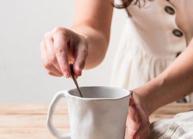 Café et thé  - Nature Shape Smooth White Mug - EGG BACK HOME