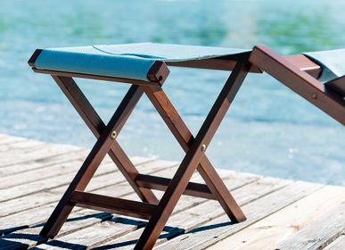 Lawn chairs - Le Petiot folding stool in Robinia - AZUR CONFORT