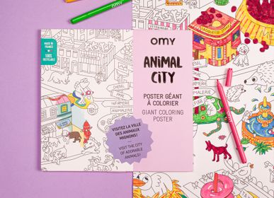 Stationery - COLORING POSTER - ANIMAL CITY - OMY