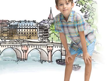 Vêtements enfants - CHEMISE GARÇON COLIN, 100 % coton - JULES & JULIETTE PARIS
