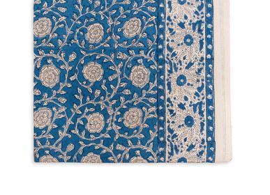Linge de table textile - BANNA - NAPPE BLEUE - JAMINI BY USHA BORA