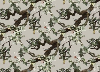 Wallpaper - Decorative wallpaper, 12 copies, customisable - LESLIE MAHLER CRÉATIONS