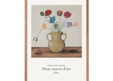 Affiches - Affiche - Fleur d'oeuvre d'art - NOVICTUS/ POSTER & FRAME