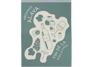 Dish towels - Kontatu Tea Towel 7 Provinces Le Vin Alava - LA MAISON JEAN-VIER