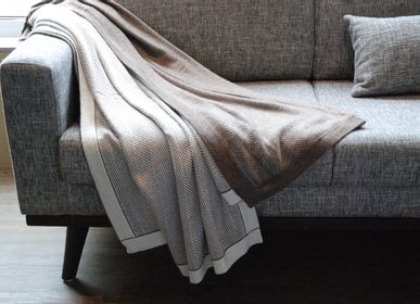 Throw blankets - Plaids en laine cachemire, couverture en laine et cachemire, wool and cashmere blanket. - COCOON PARIS