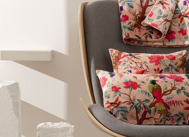 Fabric cushions - BIRDY cushion and quilt - HAOMY // HARMONY-TEXTILES