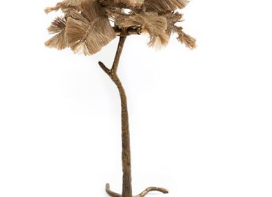 Floor lamps - The Palm Tree Floor Lamp - Natural Gold - XL - BAZAR BIZAR