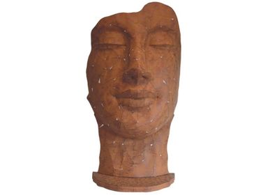 Objets de décoration - Statue visage en métal mosaïque effet argile - DECORIALE BY P&C