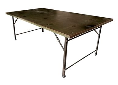 Other tables - metal foldable tables and benches and trunk - BY ROOM