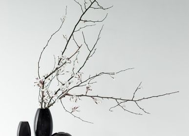 Vases - Series de vases et bol modernes innovants, design haut de gamme, verre noir luxueux de 9mm - ELEMENT ACCESSORIES