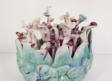 Unique pieces - \" Eclosion 1\” porcelain sculpture - SOPHIE LULINE CÉRAMISTE