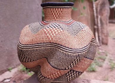 Decorative objects - Wavy Malsa basket, Bolgatanga - MALKIA HOME