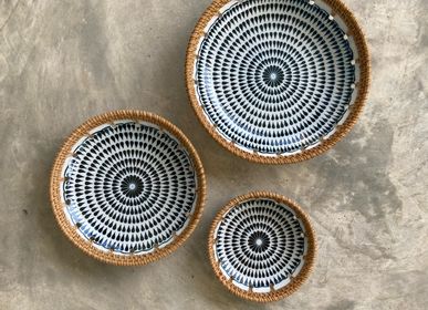 Decorative objects - CERAMIC AND RATTAN DISHES - BAAN