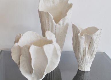 Vases - FOLIOSA ceramic sandstone vase - SOPHIE LULINE CÉRAMISTE