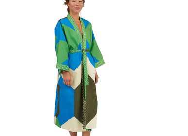 Homewear - Skye Blue kimono - HELLEN VAN BERKEL HEARTMADE PRINTS