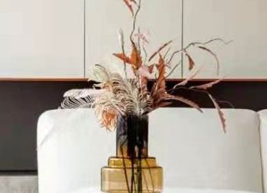 Vases - Grand vase design de style rétro, couleur ambre ou gris, TYLER46 - ELEMENT ACCESSORIES