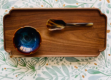 Platter and bowls - Natural Wood Trays & Accessories Around Tea - ZAOZAM