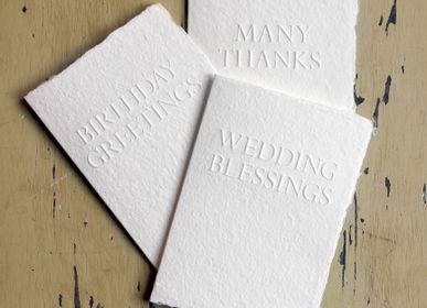 Stationery - Serif Handmade Paper Letterpress Card - OBLATION PAPERS AND PRESS