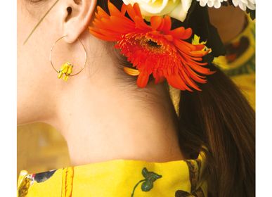 Jewelry - Yellow Parrots Couple Hoop earrings - NACH