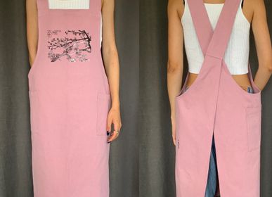 Homewear - Japanese thick fabric apron with original screen printing - SAGUITA
