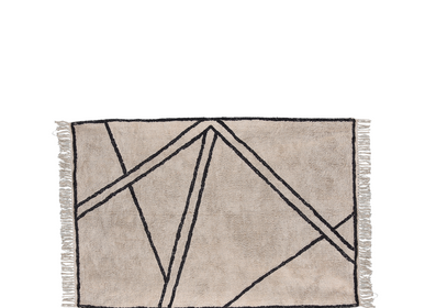 Tapis classiques - Tapis Strib 120x180 coton Nature/Noir - VILLA COLLECTION