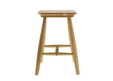 Tabourets - Tabouret Bodo 46,5x28x45 cm Nature huilé Chêne massif - VILLA COLLECTION DENMARK