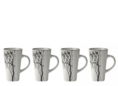 Tasses et mugs - Tasse à expresso avec arbre Hela 4 pcs Sand - VILLA COLLECTION DENMARK