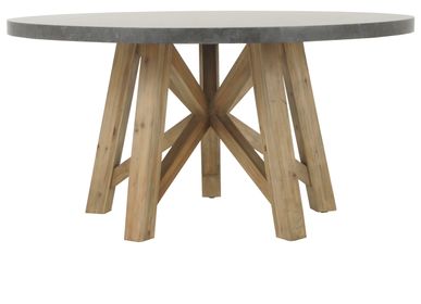 Dining Tables - ELIKA STONE & PINE DINING TABLE              - BRUCS