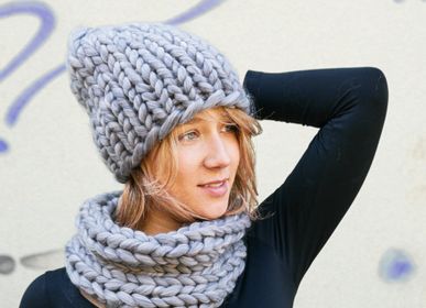 Hats - merino chunky knit beanie - PANAPUFA