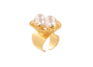 Bijoux - Bague Calice 4 perles - JULIE SION