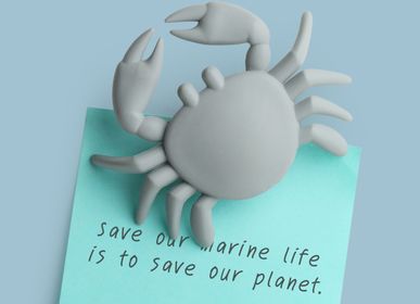 Objets de décoration - Crabe de mer Magnet : New Ocean Collection Matériaux écologiques Magnet Toys Kids - QUALY DESIGN OFFICIAL