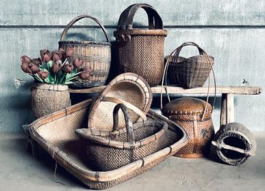 Unique pieces - Rustic, vintage and antique baskets  - THE SILK ROAD COLLECTION