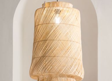 Design objects - BAMBURI Spool Wicker Pendant Lamp - DESIGN PHILIPPINES HOME