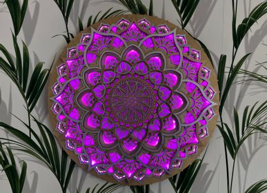 Other wall decoration - Mandala LED Glowing Flower Wall Art - BHDECOR