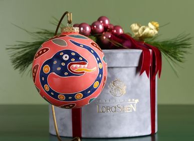 Guirlandes et boules de Noël - BOULE DE NOËL EN CÉRAMIQUE «SERPENT» - LORASHEN