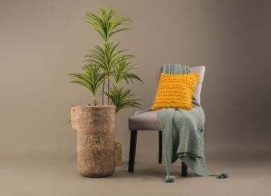 Unique pieces - Paper Clay Vase - Tall Pineapple Pulp Vase with Earhole - INDIGENOUS