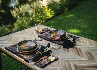 Table cloths - The Oh My Gee Cutlery Holder - Black Copper - Set of 4 - BAZAR BIZAR - COASTAL LIVING