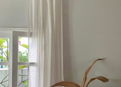 Curtains and window coverings - Bindu White Ethnic Pattern Curtain - TERRE AMBRÉE