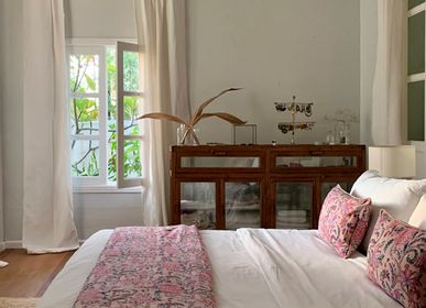 Bed linens - Anya pink floral bed runner - TERRE AMBRÉE