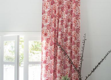 Curtains and window coverings - Esha pink and white floral curtain - TERRE AMBRÉE
