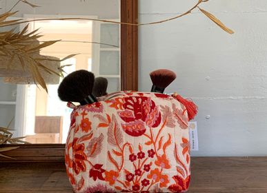 Pochettes - Trousse de toilette à fleurs rose et blanche Esha - TERRE AMBRÉE