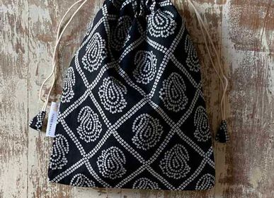 Clutches - Chaya black and white ethnic swimsuit pouch - TERRE AMBRÉE