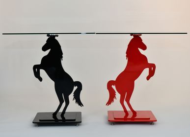 Console table - Decorative table - Personalized colorful horse - EFFETS