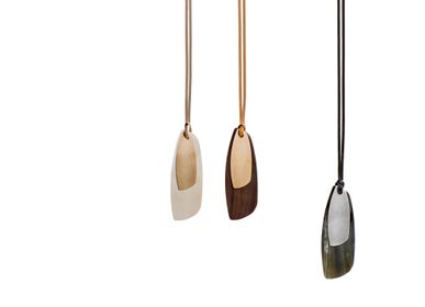 Bijoux - long alpha brown horn + small alpha Gold bronze - CATH•S