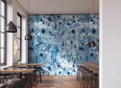 Other wall decoration - Panoramic Wallpaper The Guardians Blue Toile de Jouy Style by Maison Fétiche - MAISON FÉTICHE