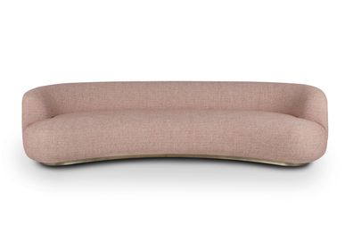 Sofas - Greenapple Sofa, Twins Sofa 4-Seat, Terracotta Jacquard, Handmade in Portugal - GREENAPPLE DESIGN INTERIORS