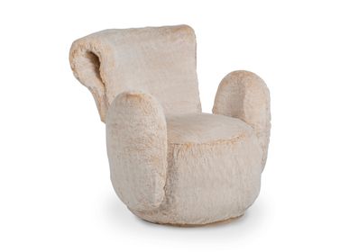 Armchairs - Greenapple Armchair, Grass Armchair, Light Orange Faux Fur, Handmade in Portugal - GREENAPPLE DESIGN INTERIORS