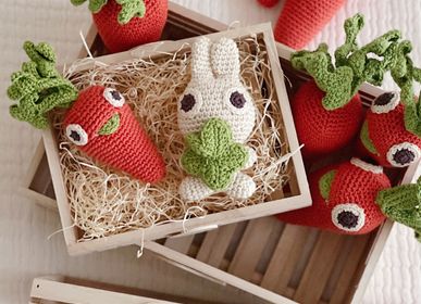 Toys - CHARLOTTE MINI CARROT - BABY RATTLE 100% ORGANIC COTON - MYUM - THE VEGGY TOYS