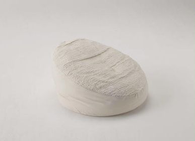 Comforters and pillows - Organic Cotton Fur Round Cushion - SAFO